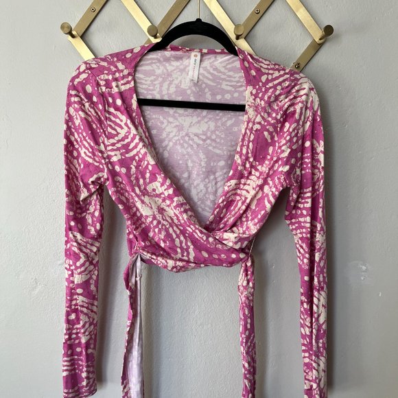 Daily Practice by Anthropologie Cropped Wrap Top - Picture 2 of 5